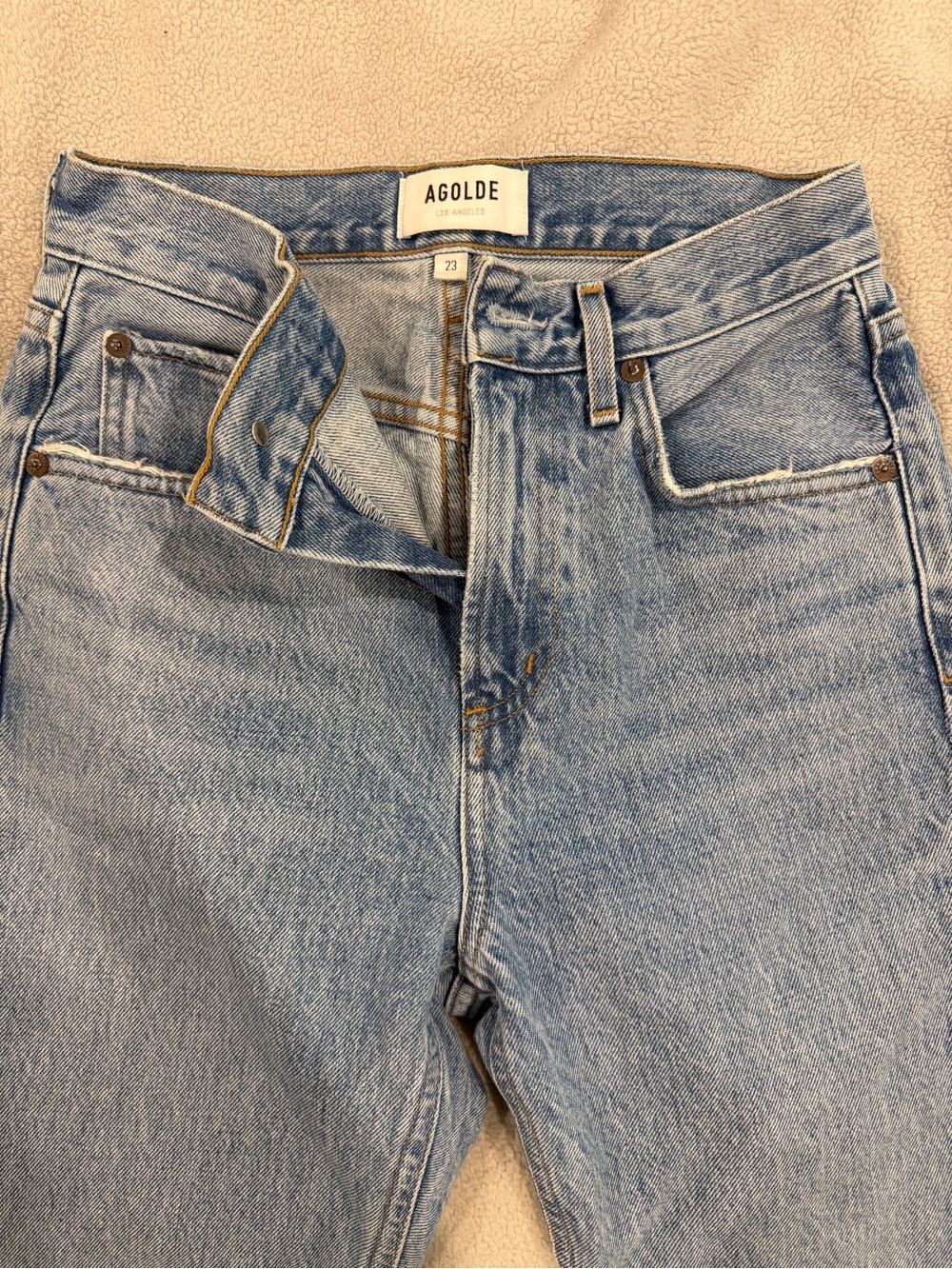 Agolde Light Blue Vintage-Inspired High Rise Jeans